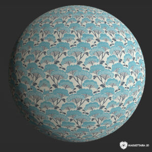 Papel de Parede naiif vintage decorated blue