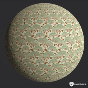 Papel de Parede naiif vintage decorated green