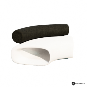 Sofá Oca Módulo Curvo com Encosto Grande