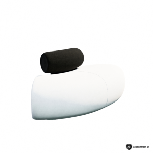 Sofá Oca Módulo Curvo com Encosto Pequeno