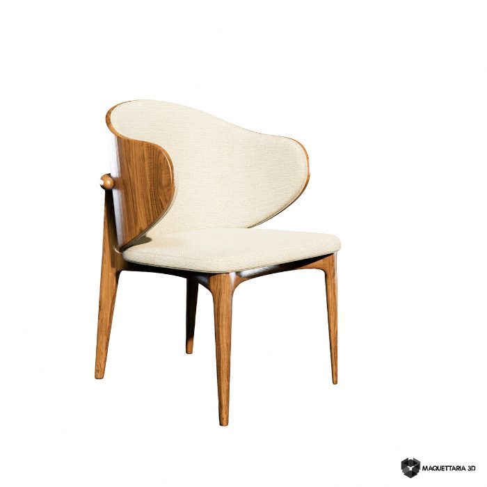 Cadeira Darsha Encosto Madeira