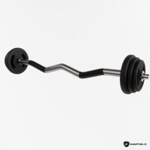 22 Hight Poly barra biceps 02