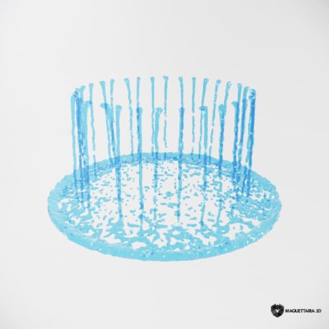 Água para fonte no chão