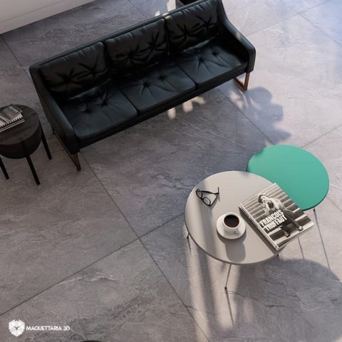 BLEU DE SAVOIE 160X160 NAT - Portobello