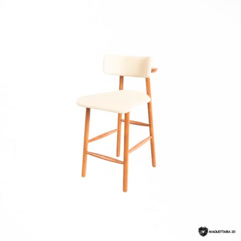 Banco Alto Tramontina Ritmo Maruja com Estofado Bege