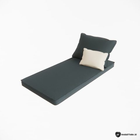 Chaise Tramontina Mood em Madeira Jatobá estofada