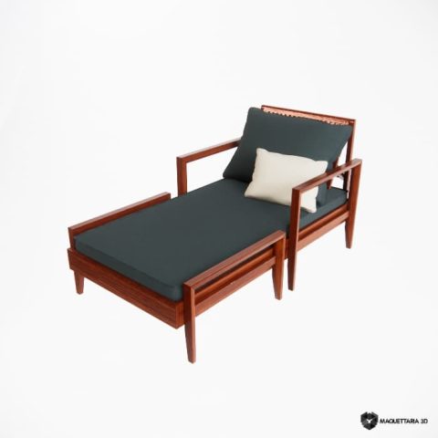 Conjunto Estofado para Chaise Tramontina Mood em Tecido