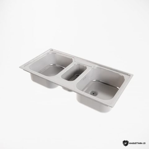 Cuba de Sobrepor Tramontina Marea 2 Cubas e Auxiliar