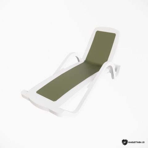 Espreguiçadeira Tramontina Cancún em Polipropileno Branco com Tela