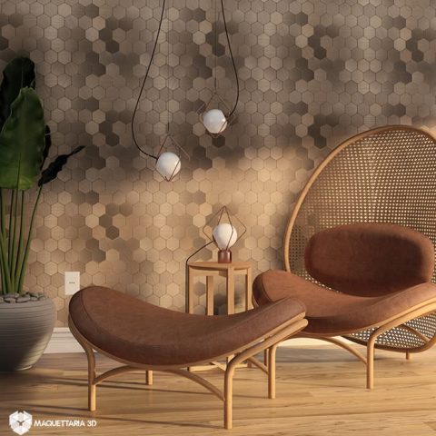 LSH 13 26.3X30 - TROPICAL STONE (MOSAICO EM METAL ADESIVOS)