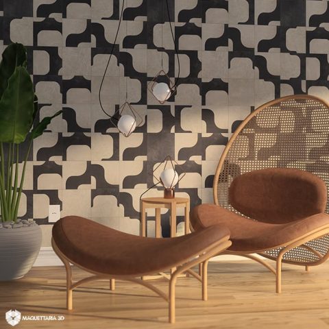 NEOTROPICAL BLACK MIX 20x20 NAT PORTOBELLO