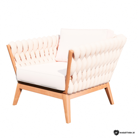 Poltrona Nápoles Tricô Vertical