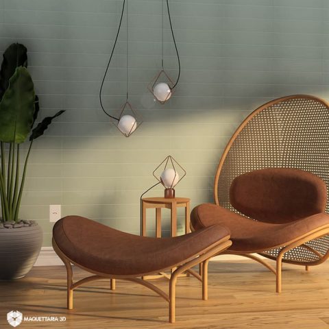 Revestimento Esmaltado Brilhante Borda Bold Krea Acqua 10x40cm