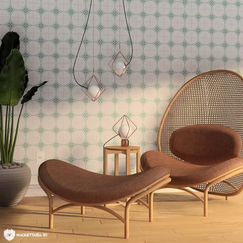 SIDERAL VERDE 15X15 AC - ELIANE