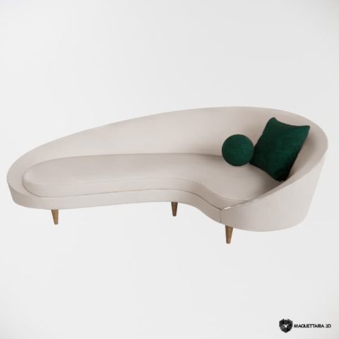 Sofa Nordico estilo curvo de salão